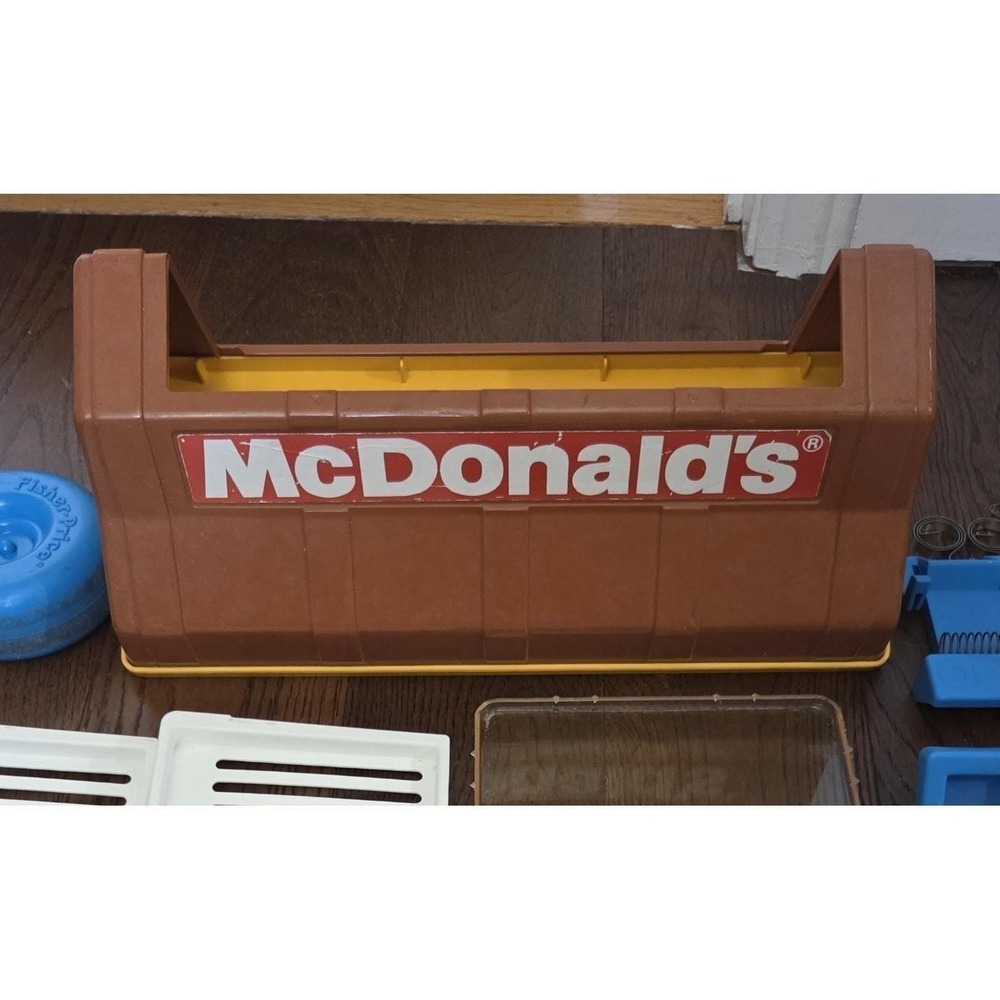 Vintage 1989 Fisher Price Fun with Food McDonald's Drive Thru Sign Shelf Parts